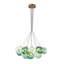 16 - Light Blue Ribbed Glass Cluster Bubble Chandelier-1875275240
