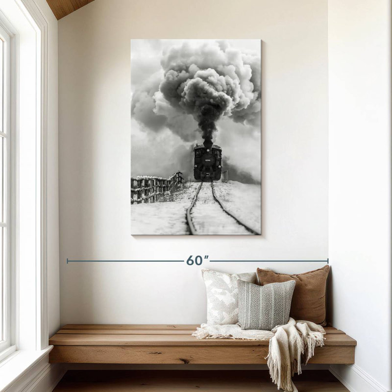 Mehar BW Old Train, 45" H x 30" W