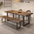Nut-Brown Rectangular Solid Wood Dining Table-1319067101