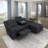 Lashanda 89.5" Modern & Contemporary 2-Piece Reclining Sectional Sofa with Right Chaise, Drop-down Cup Holders-479163128