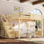 Grand lit mezzanine avec garde-robe intégrée et espace de rangement-129754915