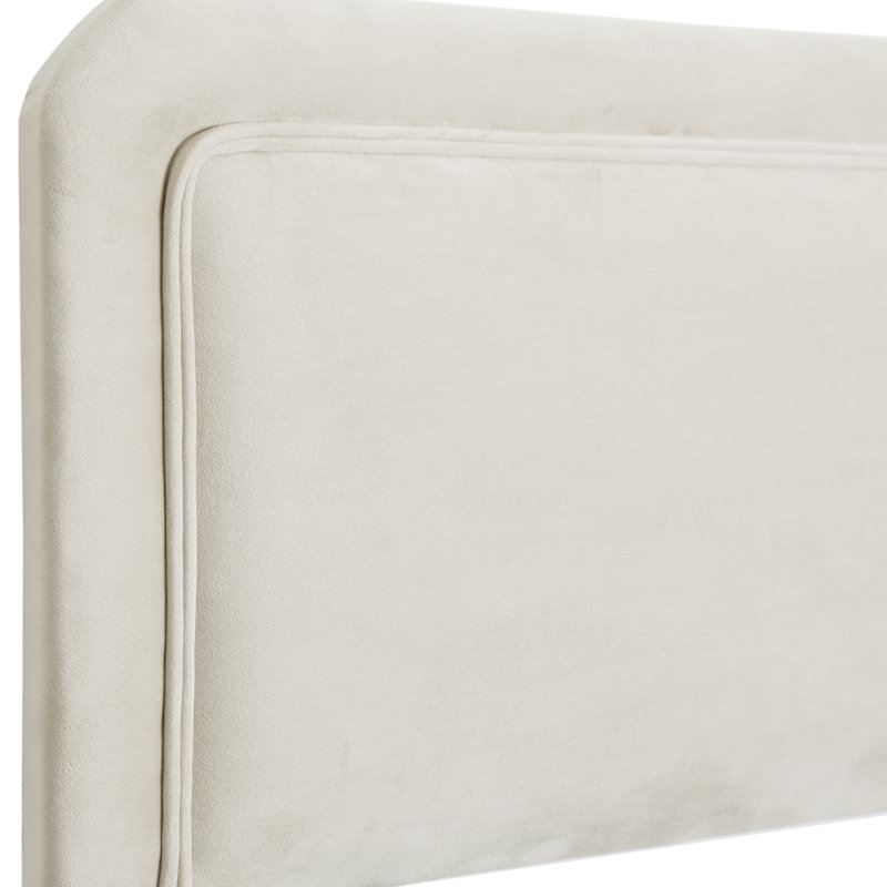 Wile Upholstered Headboard, Double (4'6), Velvet, Cream