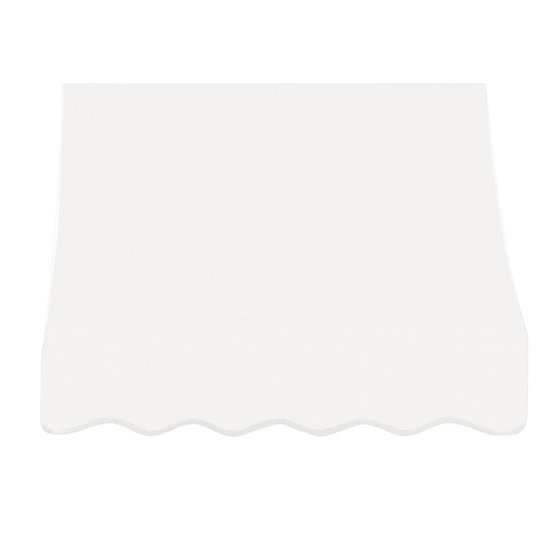 Auvent fixe en tissu acrylique Awantech Nantucket, Blanc, H 31 po x l 124,5 po x P 24 po