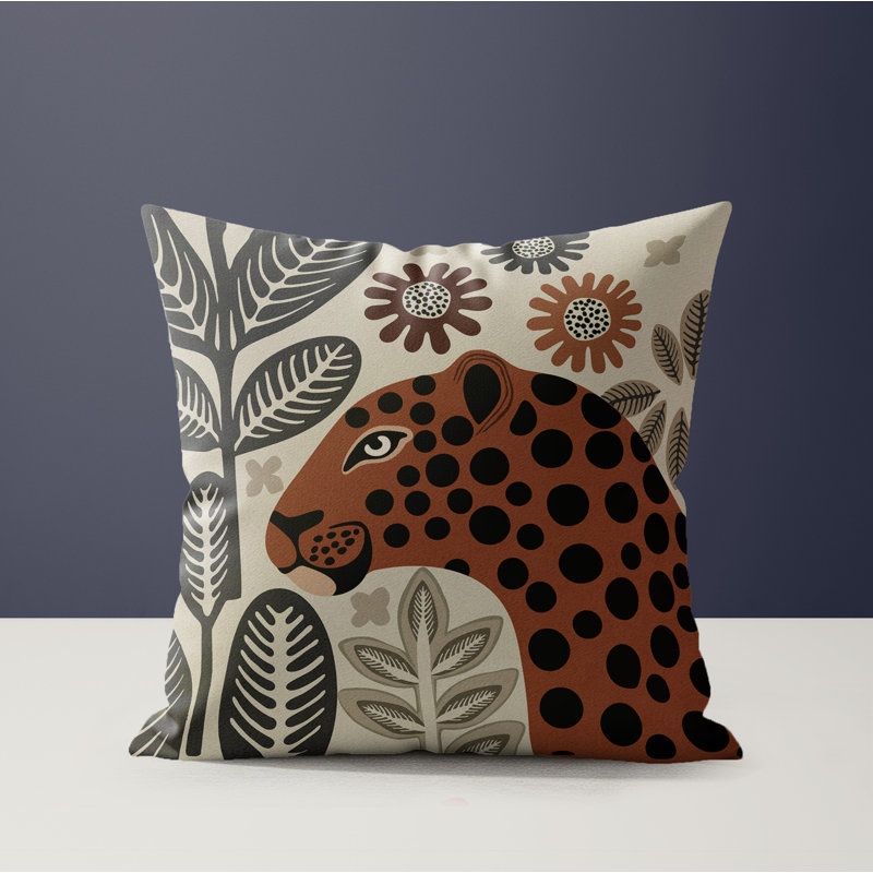 Rockmore Microsuede Square Pillow, Brown/Gray/Beige, 18x18