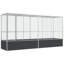 Volière avec extension argent vidaXL 164,8 po x 42,1 po x 83,5 po-136616157