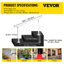 VEVOR Outdoor Stair Railing Kit, 5 FT Handrails for 0-5 Steps Aluminum Stair Hand Rail-845428547