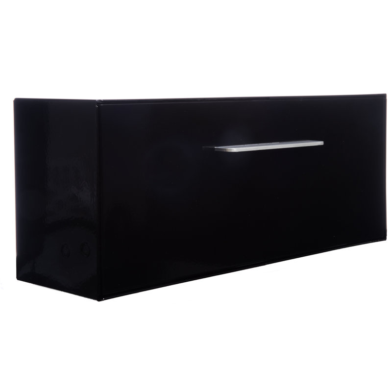 Modern Vertical Wall Mounted Mailbox, Black