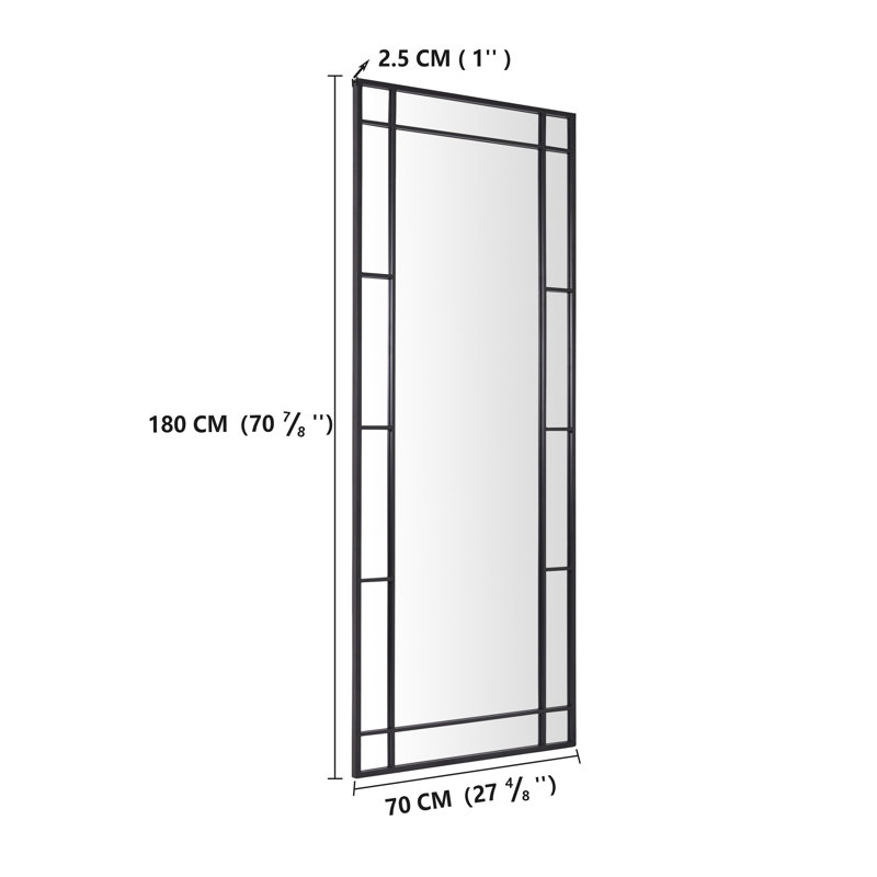 Coella 71'' H Metal Rectangle Full Length Mirror