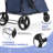 Foldable Pet Stroller for Small & Medium Dogs and Cats 3-Wheel Dog Stroller with 9 Angles Adjustable Handlebar -93312229