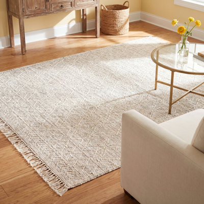Esty Ivory Hand-Woven Wool Rug