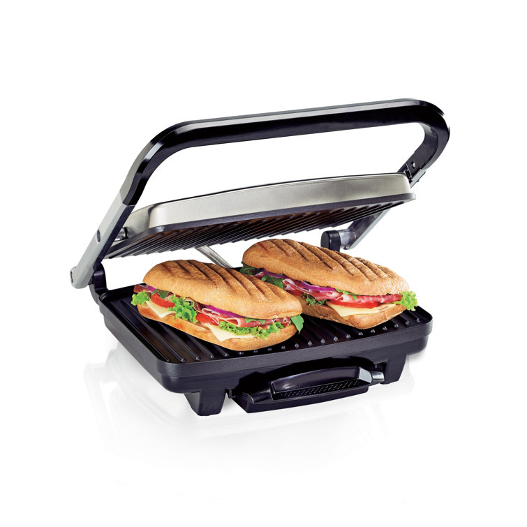 Hamilton Beach Electric Indoor Searing Grill w/ Removable Nonstick Ceramic  Plate