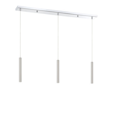 Luminaire suspendu cylindrique à DEL 3 lumières pour îlot de cuisine Bowning