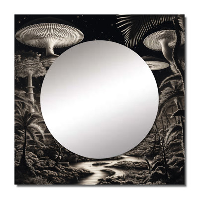Mintautas - Abstract Landscape Square Mirror For Wall Art Decor