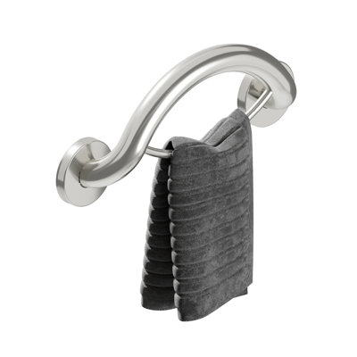 PLUS Towel Ring 14.5", Grab Bar Designed For Bathroom Safety (500 lb Capacity)