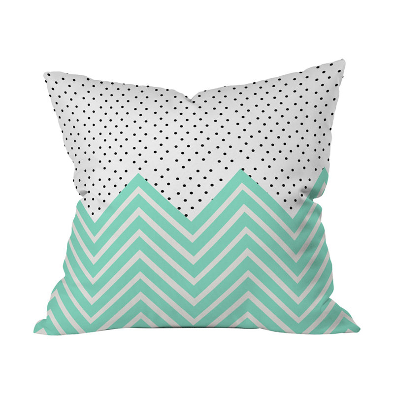 Coussin extérieur Chevron and Dots, 16 po x 16 po