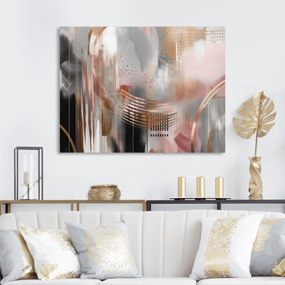 " Pink Rosegold Captivating Circle IV "