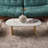 White Solid Wood Oval Coffee Table