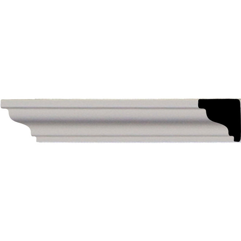 Hillsborough Traditional Smooth Polyurethane Crown Moulding, 94.5" Length
