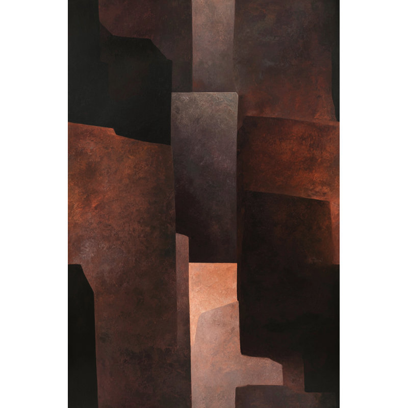 Geometric Wallpaper Textured Dark Wall Decor