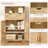 Millwood Pines Large Accent Storage Cabinet,Bathroom Cabinet With 2 Adjustable Drawers & 2 Shelf-394581285
