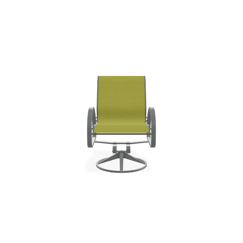 Fauteuil de patio pivotant Hiraku, Lime 38D Sunbrella®, Graphite texturé