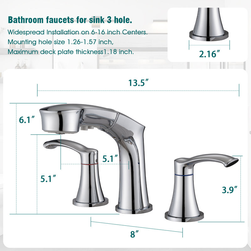 Widespread Bathroom Faucet, null