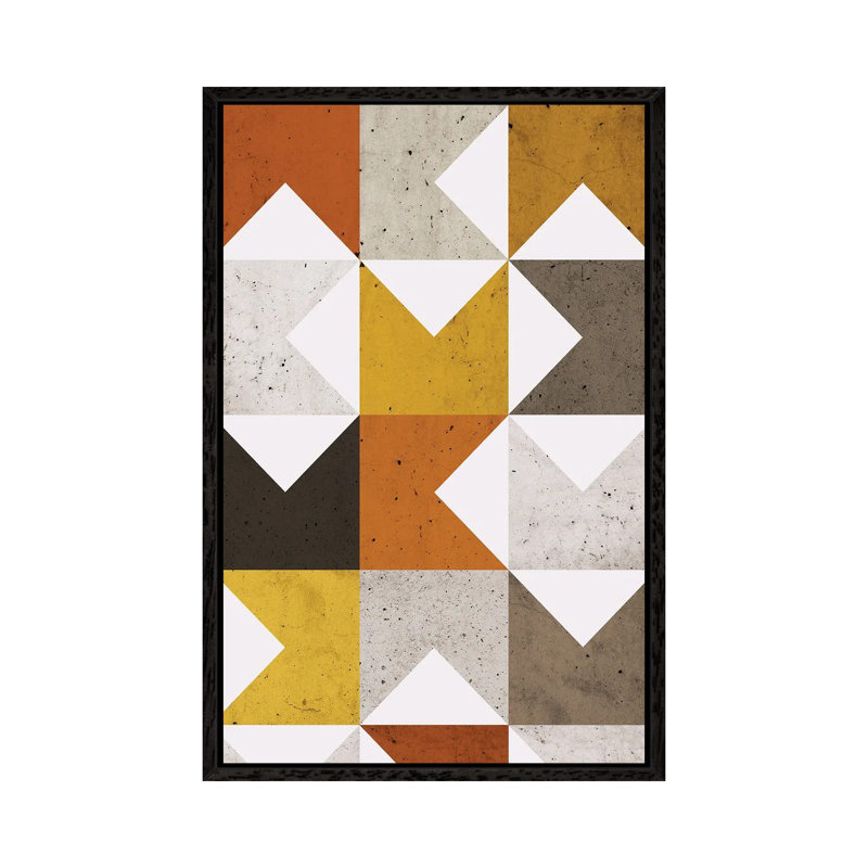Modern Geometric XXI - Print on Canvas, Black Framed, 101.6 cm H x 66.04 cm W