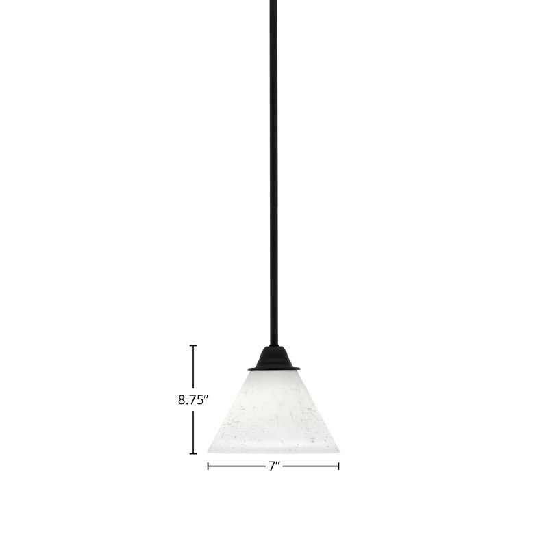Paramount Stem Hung Pendant, 8.75" H x 7" W