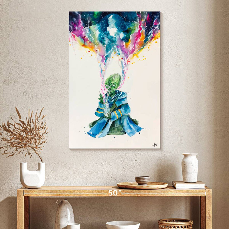 Kelan Alien Dabbing, 39" H x 26" W