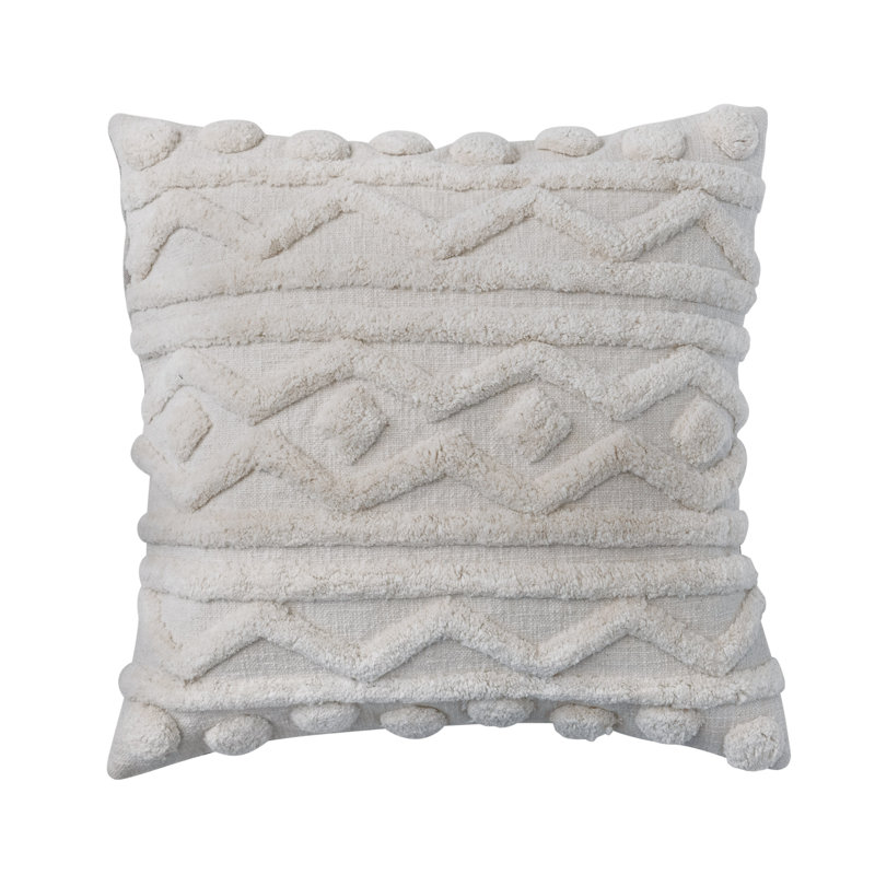 Embroidered Cotton Pillow Cover