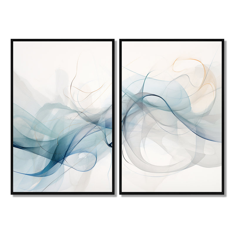 Connla - impressions sur toile blanches, Black, 36" H x 48" W, Impression encadrée flottante