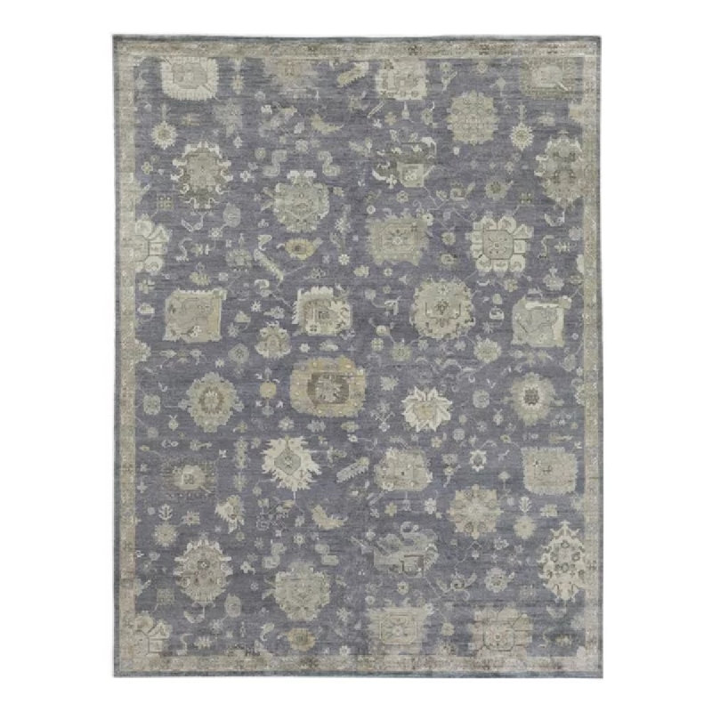Museum Oriental Area Rug in Medium Blue, Rectangle 9' x 12'