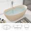 Baignoire de trempage autoportante 65 po en crème 65 po-118018991