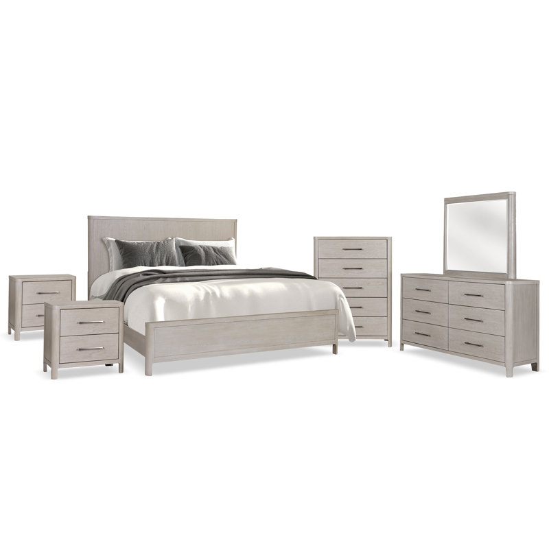 Ensemble de chambre à coucher 6 pièces Achen, Grand