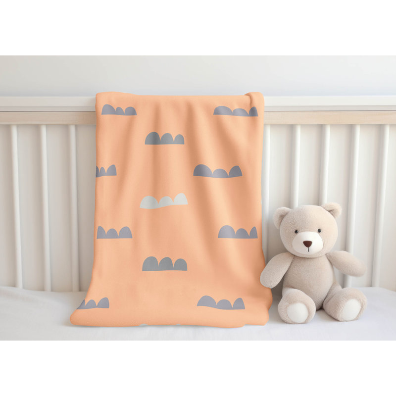 Dino Cloud, Peach, 50" W x 60" L
