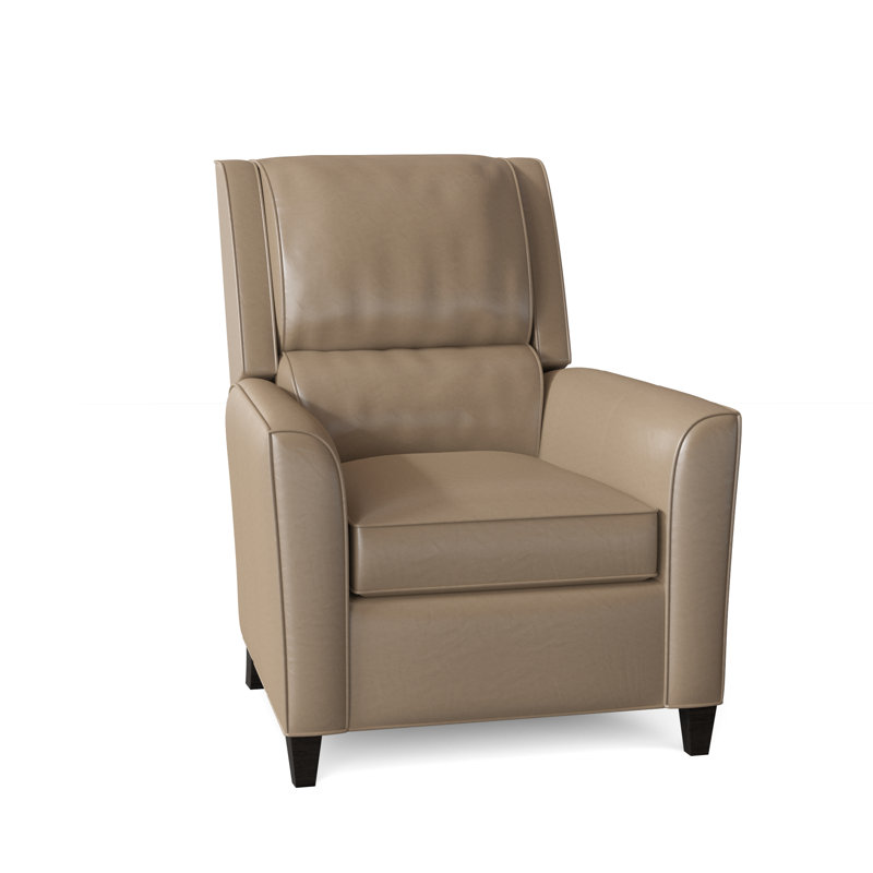 Roswell Recliner, Cobblestone, Empyrean Tweed Genuine Leather, Manual