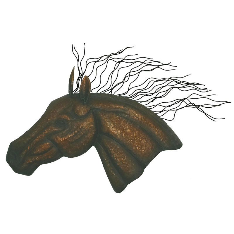 Grande décoration murale tête de cheval