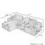 Canapé modulaire en velours côtelé avec rangement profond et fonction couchette-696354569