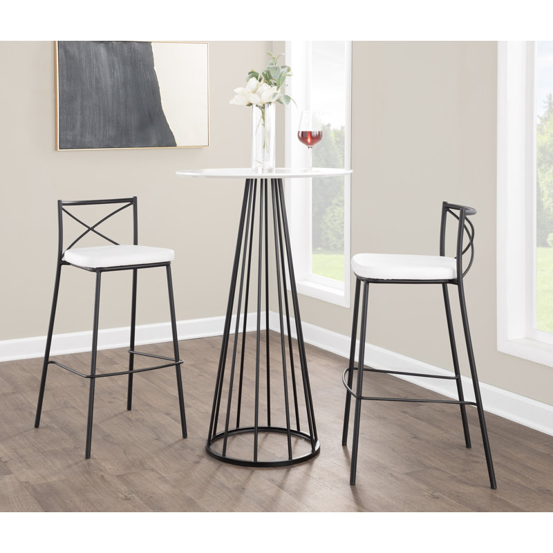 Dannie 30" Stackable Bar Stools, Black, Bar Stool (30.25" Seat Height)