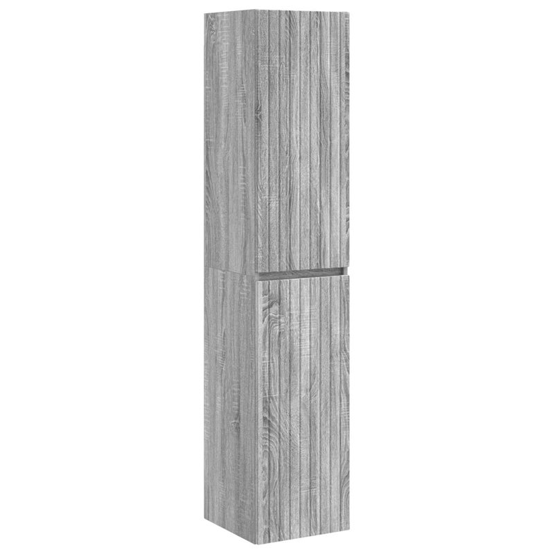 Engineered Wood Linen Cabinet, Grey Sonoma