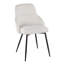 Chaise rembourrée York en métal chromé et similicuir blanc York - ensemble de 2-416814938-416814940