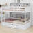 Bunk Bed With Built-In Shelves Beside Both Upper And Down Bed And Storage Drawer-105762704