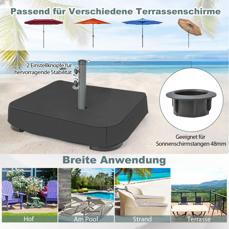 Arnhart 5kg Metal Free Standing Umbrella Base