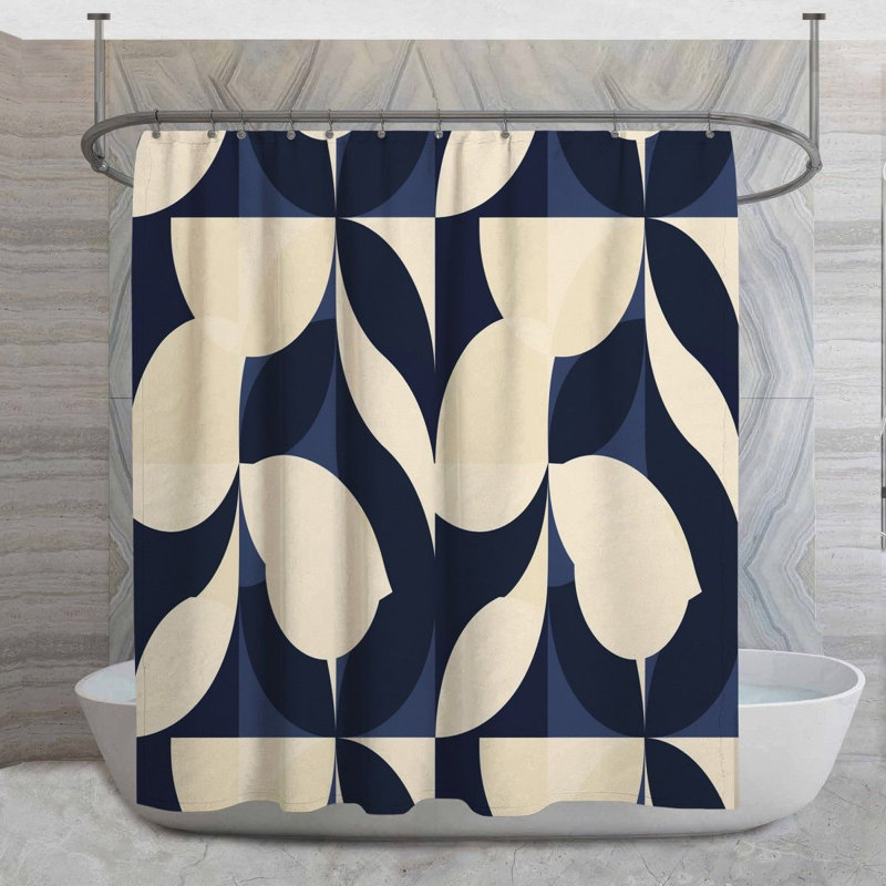 Rideau de douche à motif de feuilles, H 93 po x l 70 po