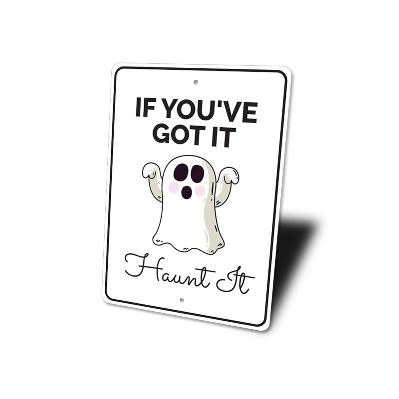 Haunt It Sign, H 18 po x l 12 po x P 0,06 po