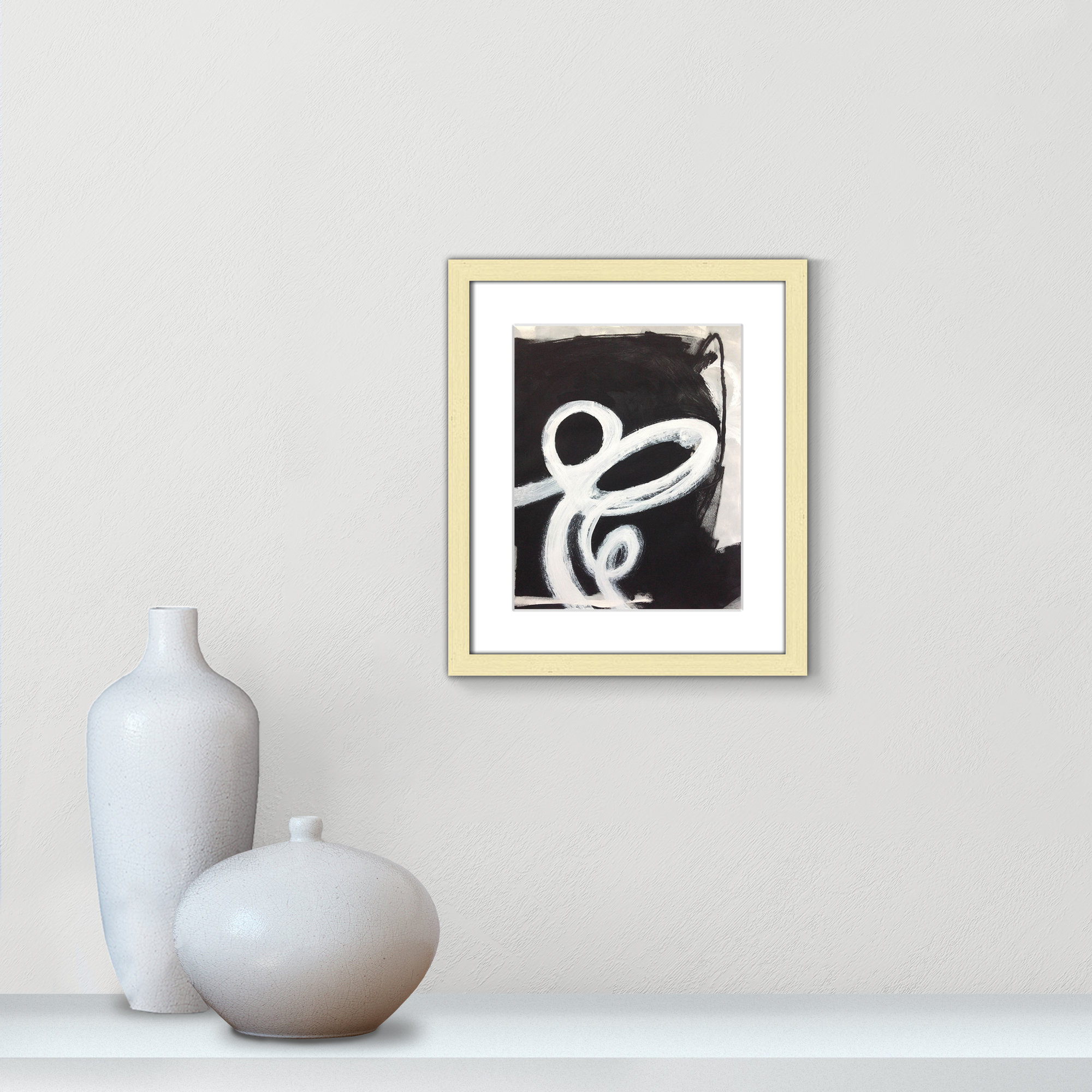 Ansonia Swirly Swirls II Print by , Gold Single Picture Frame, 15" H x 13" W x 1.25" D, Yes