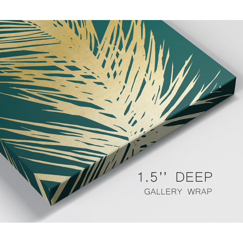 Emerald Palm III - reproduction d'art sur toile tendue, H 27 po x l 18 po x P 1 po