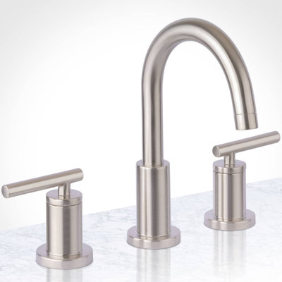 Mia Widespread Bathroom Faucet - Includes Brass Push-Pop Drain Assembly
