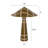Hand-Painted Stoneware Plaid Table Lamp with Iron Accent