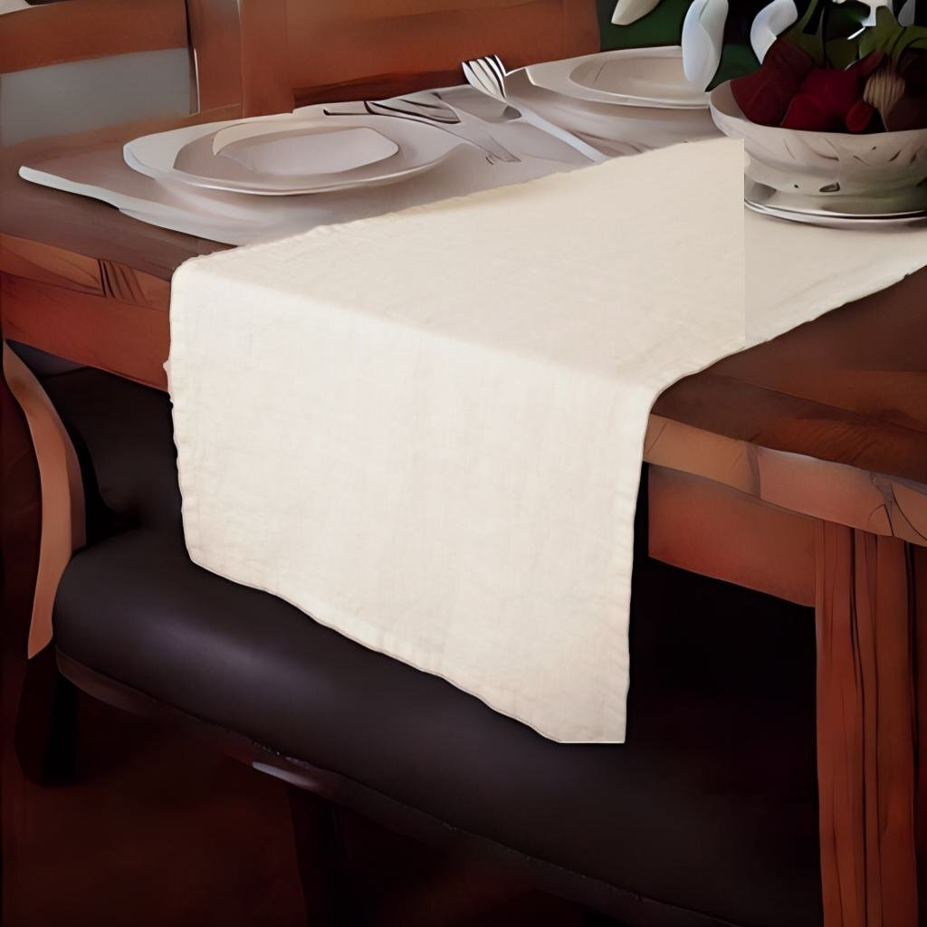 Valle Table Runner, Ivory